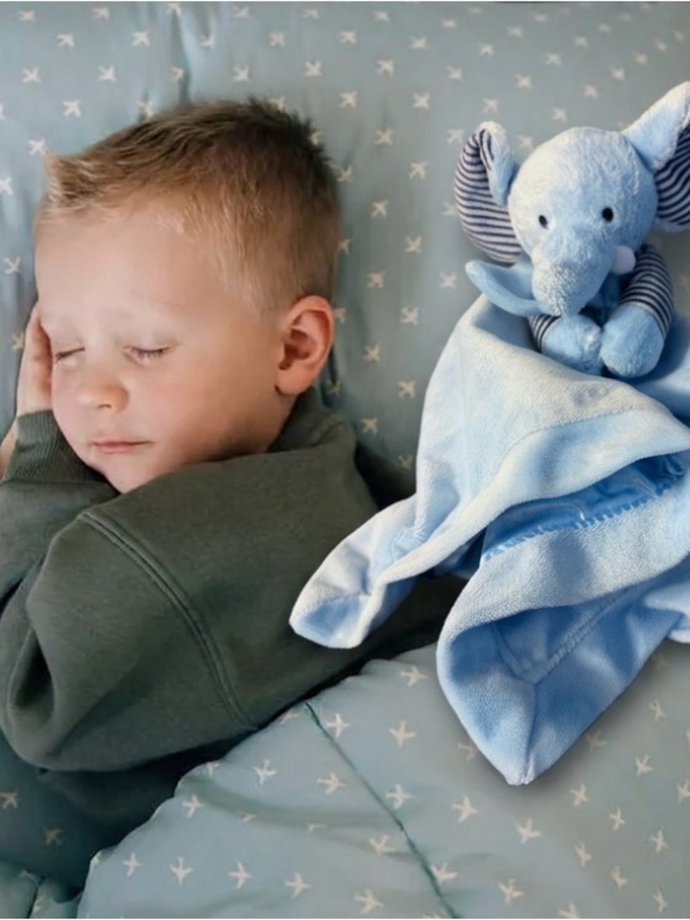Carter's Light Blue Elephant Lovey Security Blanket